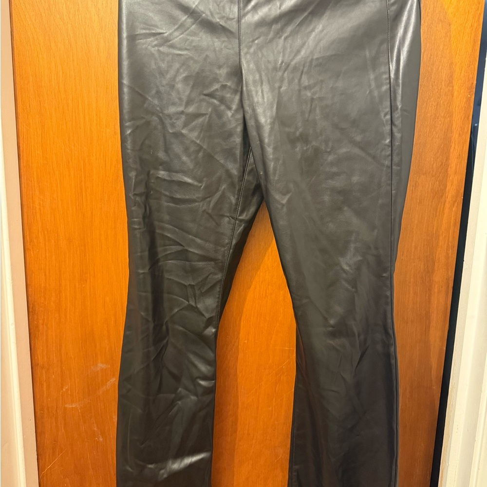 Jessica Simpson Black Faux Leather Trousers